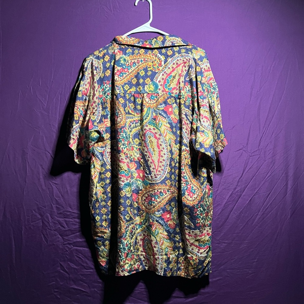 Silk patterned button up - Picture 4 of 4